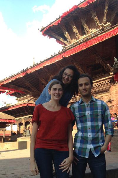 MPH students Aradhana Thapa, Nicole Ide and Sudeep Karki.