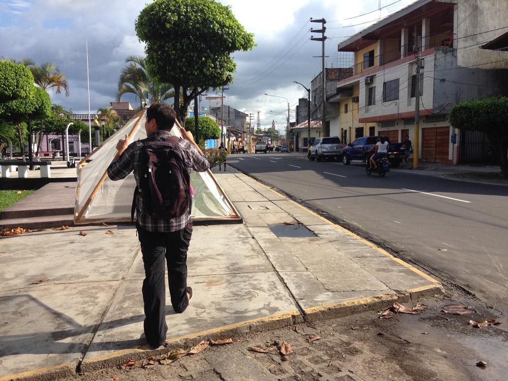 Jorge "Coco" Alarcon transports mosquito traps