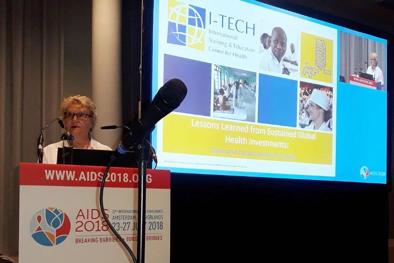 Dr. Ann Downer presented in the AIDS 2018 conference session “Keeping it Up: National Ownership and Financial Sustainability”. 
