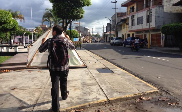 Jorge "Coco" Alarcon transports mosquito traps